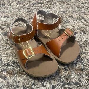 Brown Leather Kids Sandals